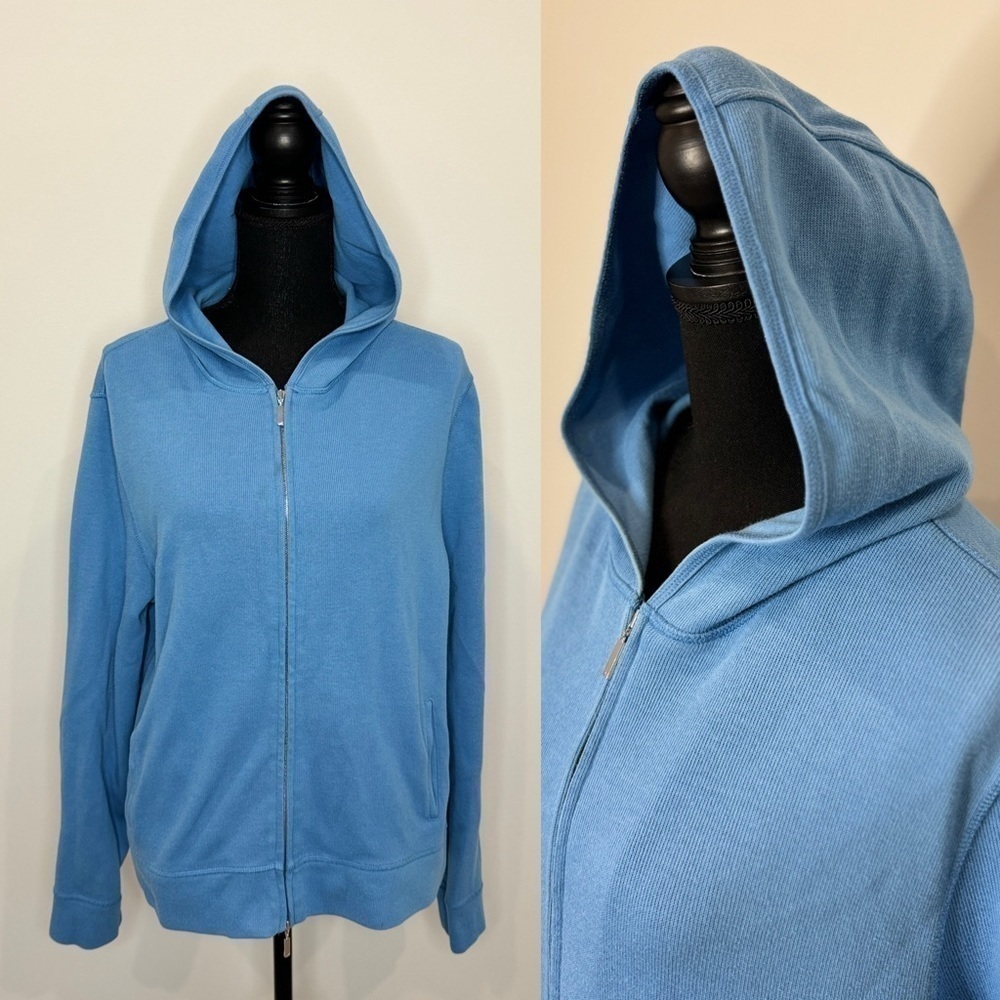 Faconnable Blue Hooded Women’s Jacket (L)